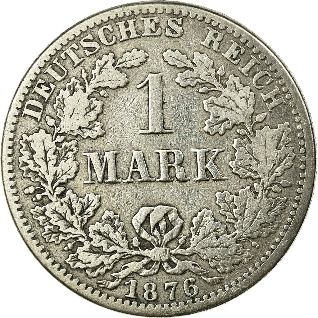 Coin, GERMANY - EMPIRE, Wilhelm I, Mark, 1876, Berlin, VF(20-25), Silver, KM:7