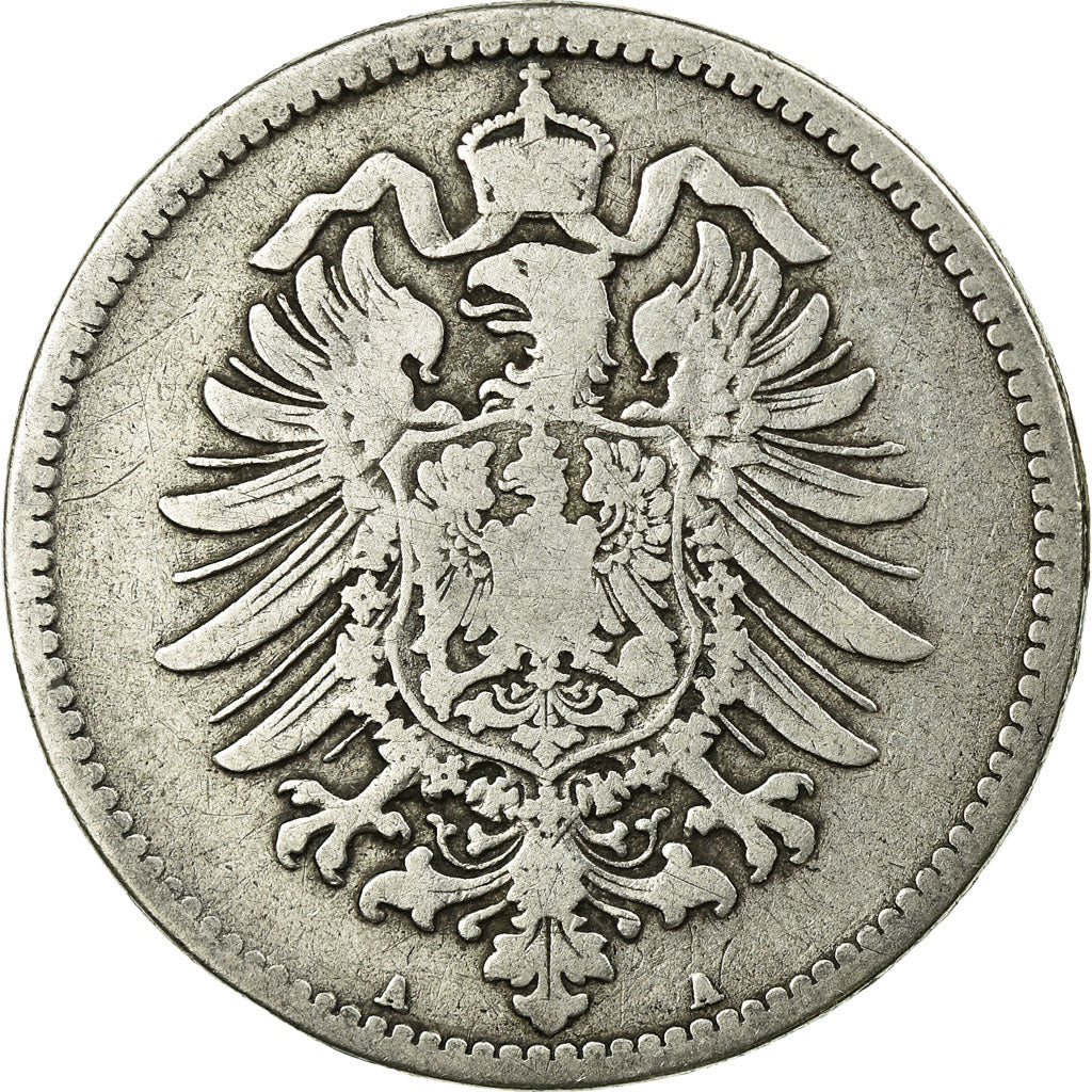 Coin, GERMANY - EMPIRE, Wilhelm I, Mark, 1876, Berlin, VF(20-25), Silver, KM:7