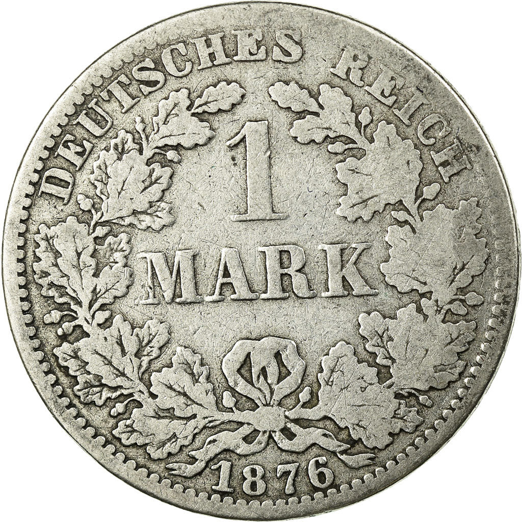 Coin, GERMANY - EMPIRE, Wilhelm I, Mark, 1876, Berlin, VF(20-25), Silver, KM:7