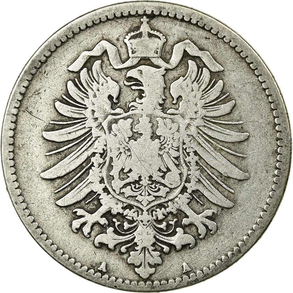 Moneta, GERMANIA - IMPERO, Wilhelm I, Mark, 1876, Berlin, MB, Argento, KM:7