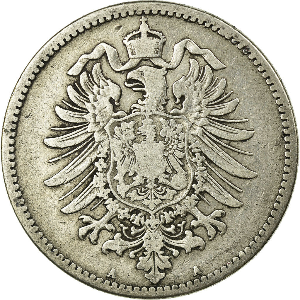 Coin, GERMANY - EMPIRE, Wilhelm I, Mark, 1876, Berlin, VF(20-25), Silver, KM:7
