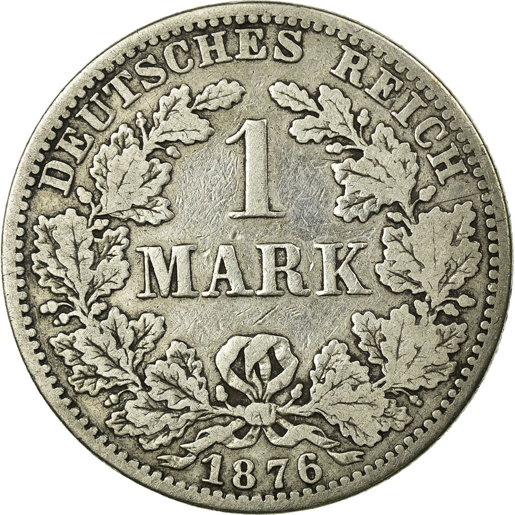 Coin, GERMANY - EMPIRE, Wilhelm I, Mark, 1876, Berlin, VF(20-25), Silver, KM:7