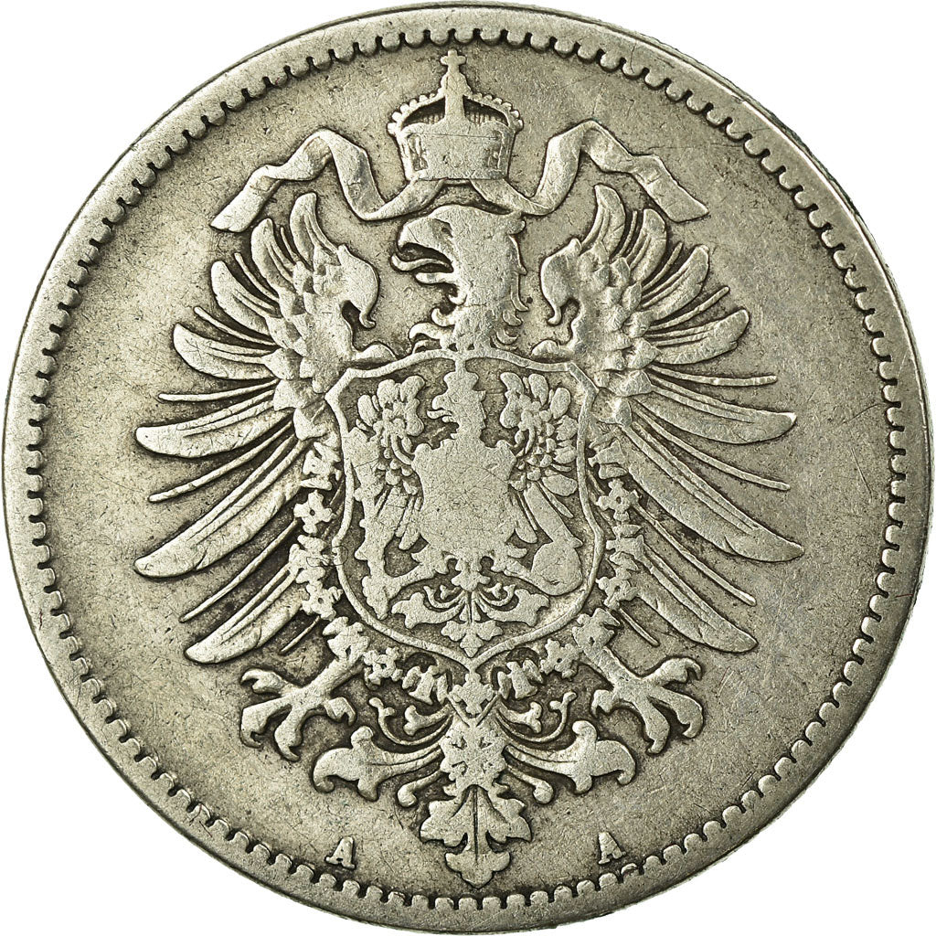 Coin, GERMANY - EMPIRE, Wilhelm I, Mark, 1876, Berlin, VF(20-25), Silver, KM:7