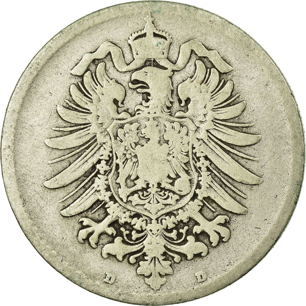 Coin, GERMANY - EMPIRE, Wilhelm I, Mark, 1876, Munich, VF(20-25), Silver, KM:7