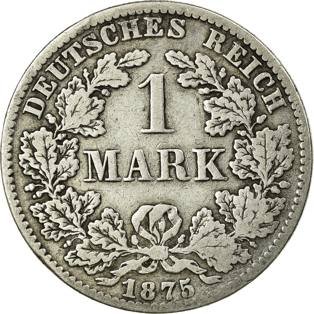 Moneta, GERMANIA - IMPERO, Wilhelm I, Mark, 1875, Hanovre, MB, Argento, KM:7