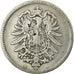 Coin, GERMANY - EMPIRE, Wilhelm I, Mark, 1875, Munich, VF(20-25), Silver, KM:7