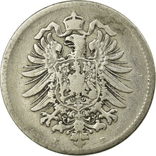Coin, GERMANY - EMPIRE, Wilhelm I, Mark, 1875, Muldenhütten, VF(20-25), Silver