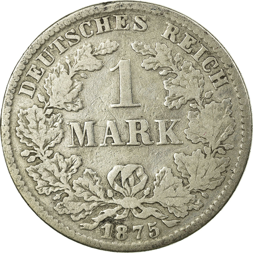 Coin, GERMANY - EMPIRE, Wilhelm I, Mark, 1875, Muldenhütten, VF(20-25), Silver