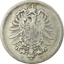 Moeda, ALEMANHA - IMPÉRIO, Wilhelm I, Mark, 1875, Stuttgart, VF(20-25), Prata