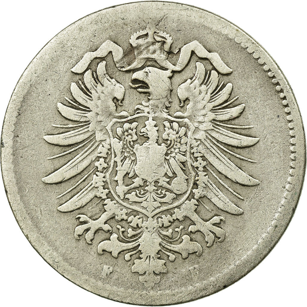 Coin, GERMANY - EMPIRE, Wilhelm I, Mark, 1875, Stuttgart, VF(20-25), Silver