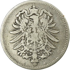 Coin, GERMANY - EMPIRE, Wilhelm I, Mark, 1875, Karlsruhe, VF(20-25), Silver