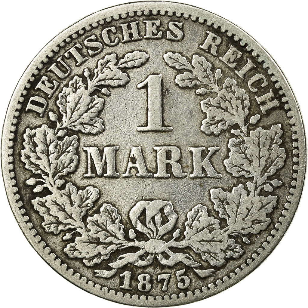 Coin, GERMANY - EMPIRE, Wilhelm I, Mark, 1875, Karlsruhe, VF(20-25), Silver