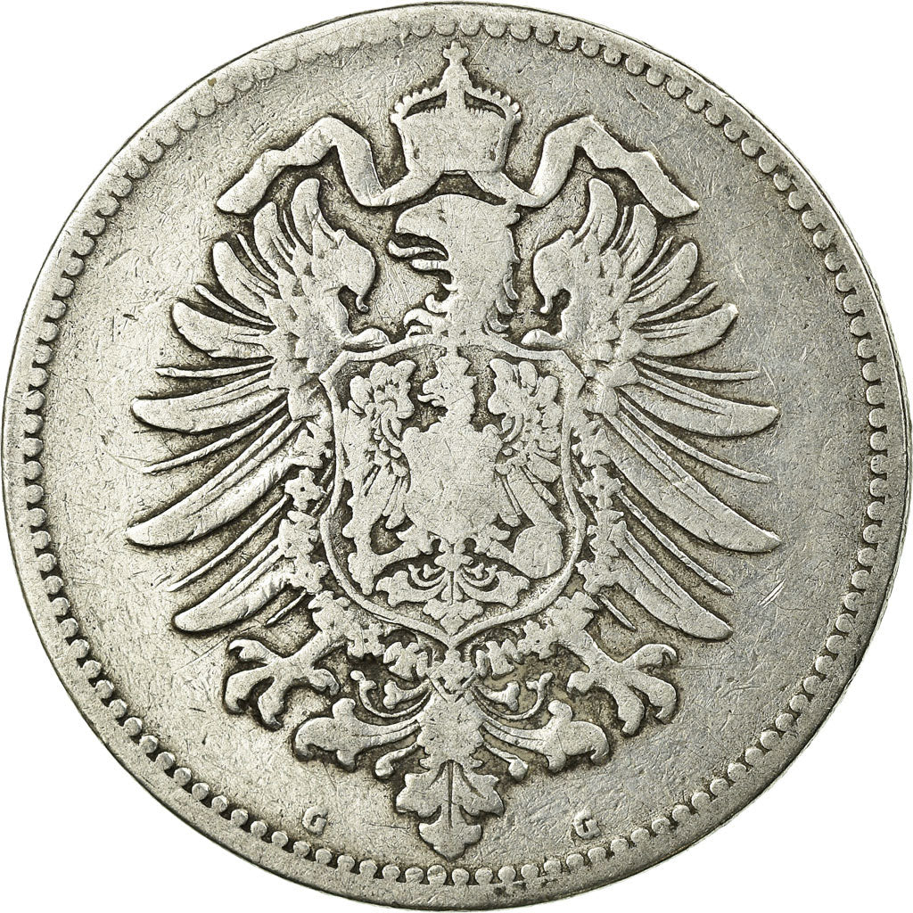 Coin, GERMANY - EMPIRE, Wilhelm I, Mark, 1875, Karlsruhe, VF(20-25), Silver
