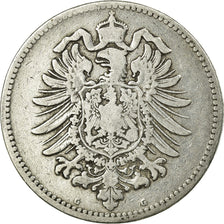 Coin, GERMANY - EMPIRE, Wilhelm I, Mark, 1875, Karlsruhe, VF(20-25), Silver