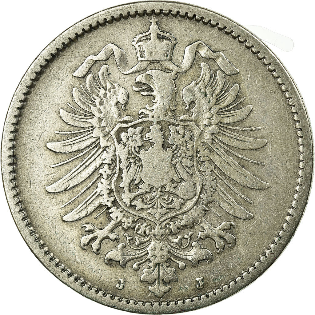 Coin, GERMANY - EMPIRE, Wilhelm I, Mark, 1875, Hambourg, VF(20-25), Silver, KM:7