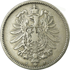 Coin, GERMANY - EMPIRE, Wilhelm I, Mark, 1875, Hambourg, VF(20-25), Silver, KM:7