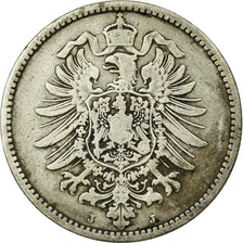 Coin, GERMANY - EMPIRE, Wilhelm I, Mark, 1875, Hambourg, VF(20-25), Silver, KM:7