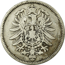 Monnaie, GERMANY - EMPIRE, Wilhelm I, Mark, 1875, Hambourg, TB, Argent, KM:7
