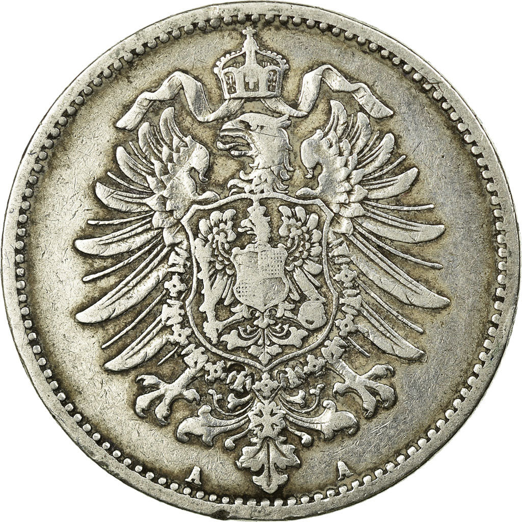Coin, GERMANY - EMPIRE, Wilhelm I, Mark, 1881, Berlin, VF(20-25), Silver, KM:7