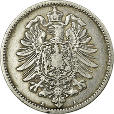 Coin, GERMANY - EMPIRE, Wilhelm I, Mark, 1881, Berlin, VF(20-25), Silver, KM:7