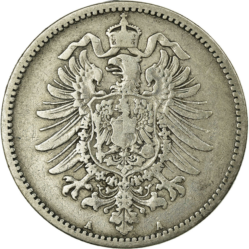Coin, GERMANY - EMPIRE, Wilhelm I, Mark, 1881, Berlin, VF(20-25), Silver, KM:7