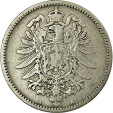 Coin, GERMANY - EMPIRE, Wilhelm I, Mark, 1881, Berlin, VF(20-25), Silver, KM:7