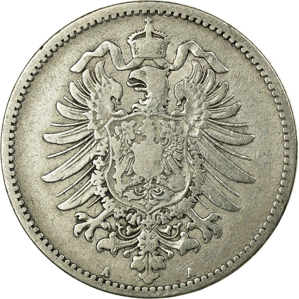 Coin, GERMANY - EMPIRE, Wilhelm I, Mark, 1881, Berlin, VF(20-25), Silver, KM:7