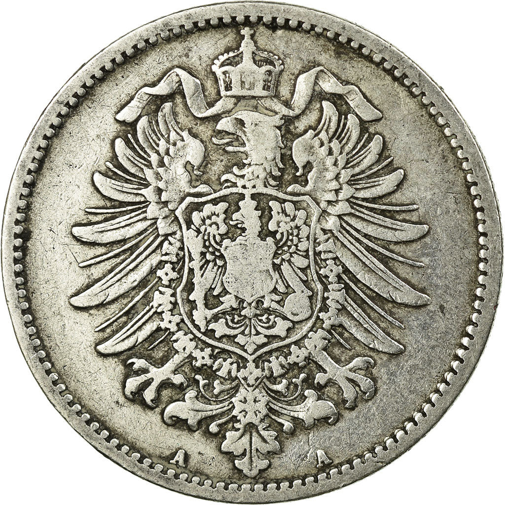 Coin, GERMANY - EMPIRE, Wilhelm I, Mark, 1881, Berlin, VF(20-25), Silver, KM:7