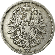 Coin, GERMANY - EMPIRE, Wilhelm I, Mark, 1881, Berlin, VF(20-25), Silver, KM:7