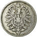 Coin, GERMANY - EMPIRE, Wilhelm I, Mark, 1881, Berlin, VF(20-25), Silver, KM:7