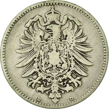 Coin, GERMANY - EMPIRE, Wilhelm I, Mark, 1881, Munich, VF(20-25), Silver, KM:7