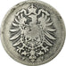 Coin, GERMANY - EMPIRE, Wilhelm I, Mark, 1881, Stuttgart, VF(20-25), Silver
