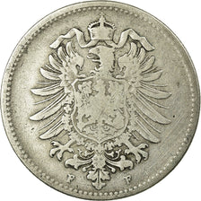 Coin, GERMANY - EMPIRE, Wilhelm I, Mark, 1881, Stuttgart, VF(20-25), Silver