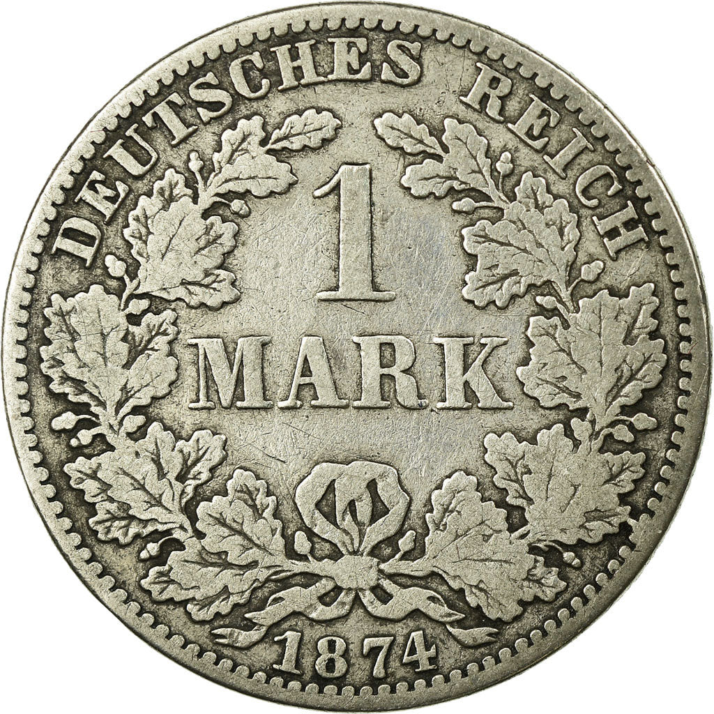 Moeda, ALEMANHA - IMPÉRIO, Wilhelm I, Mark, 1874, Berlin, VF(20-25), Prata