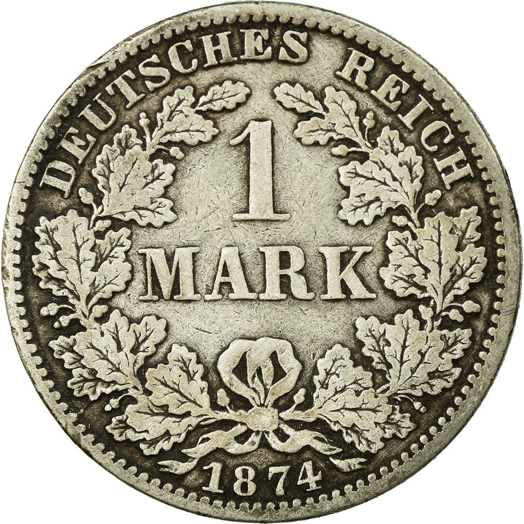Coin, GERMANY - EMPIRE, Wilhelm I, Mark, 1874, Berlin, VF(20-25), Silver, KM:7