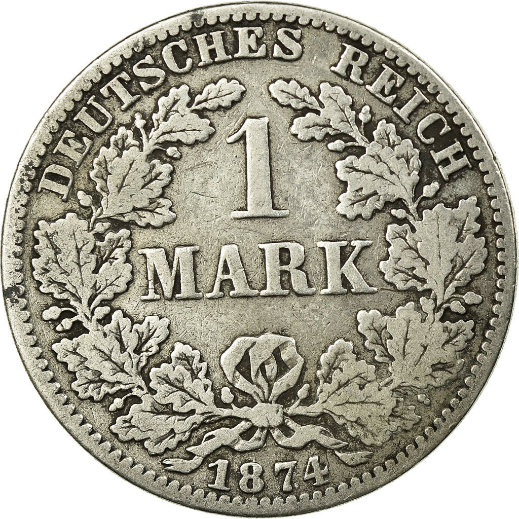 Coin, GERMANY - EMPIRE, Wilhelm I, Mark, 1874, Berlin, VF(20-25), Silver, KM:7