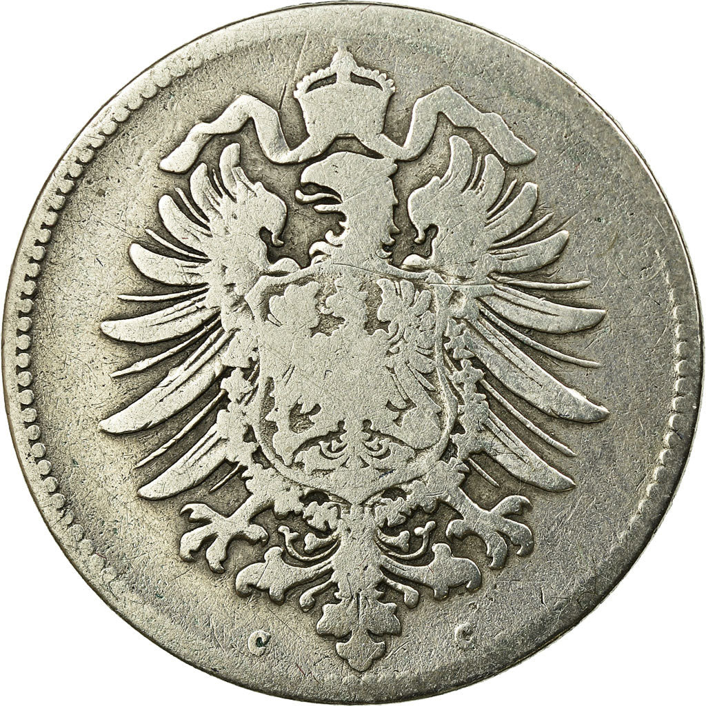 Moneta, GERMANIA - IMPERO, Wilhelm I, Mark, 1874, Frankfurt, MB, Argento, KM:7