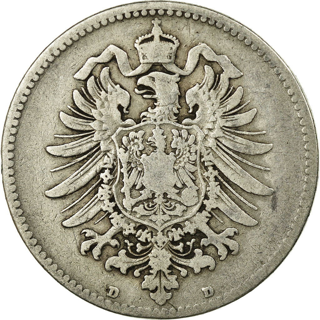 Coin, GERMANY - EMPIRE, Wilhelm I, Mark, 1874, Munich, VF(20-25), Silver, KM:7