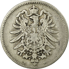 Coin, GERMANY - EMPIRE, Wilhelm I, Mark, 1874, Munich, VF(20-25), Silver, KM:7