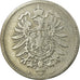 Moneda, ALEMANIA - IMPERIO, Wilhelm I, Mark, 1874, Karlsruhe, BC+, Plata, KM:7