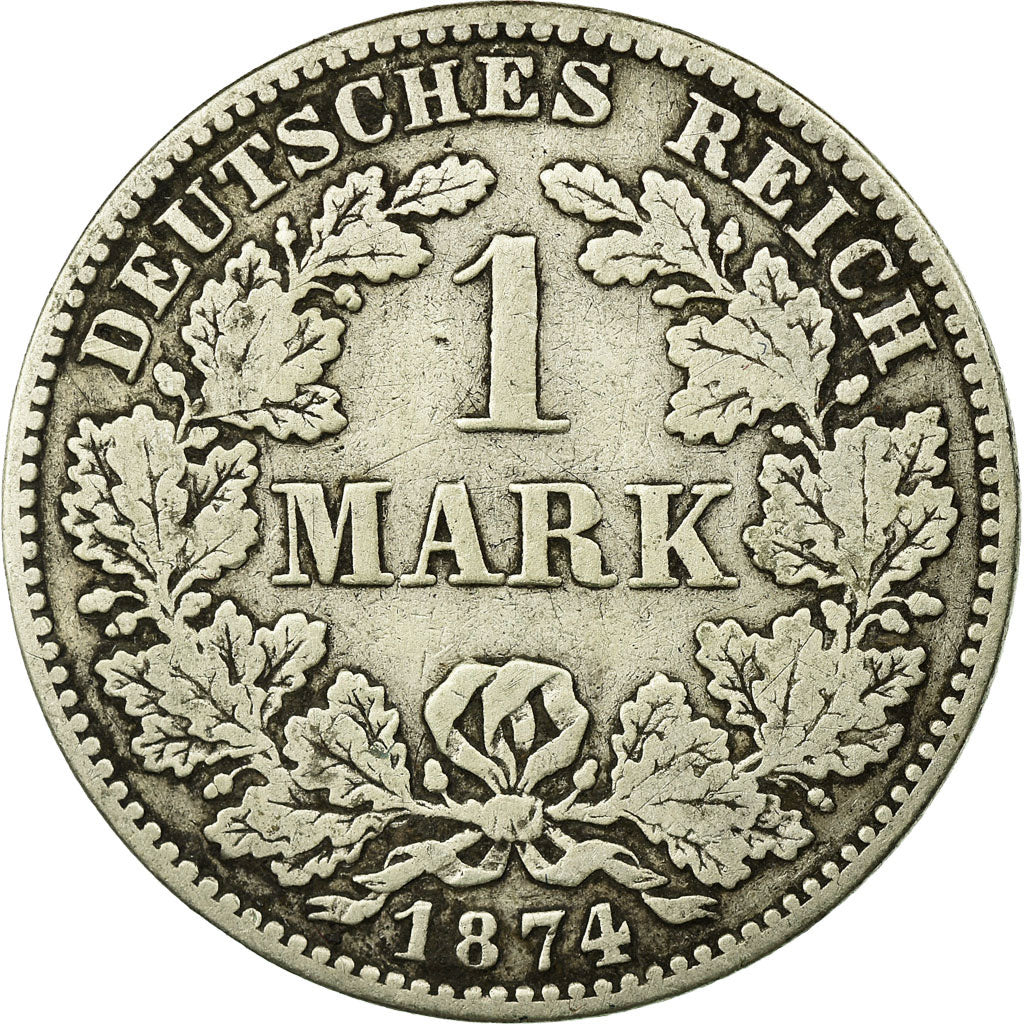 Coin, GERMANY - EMPIRE, Wilhelm I, Mark, 1874, Darmstadt, VF(20-25), Silver