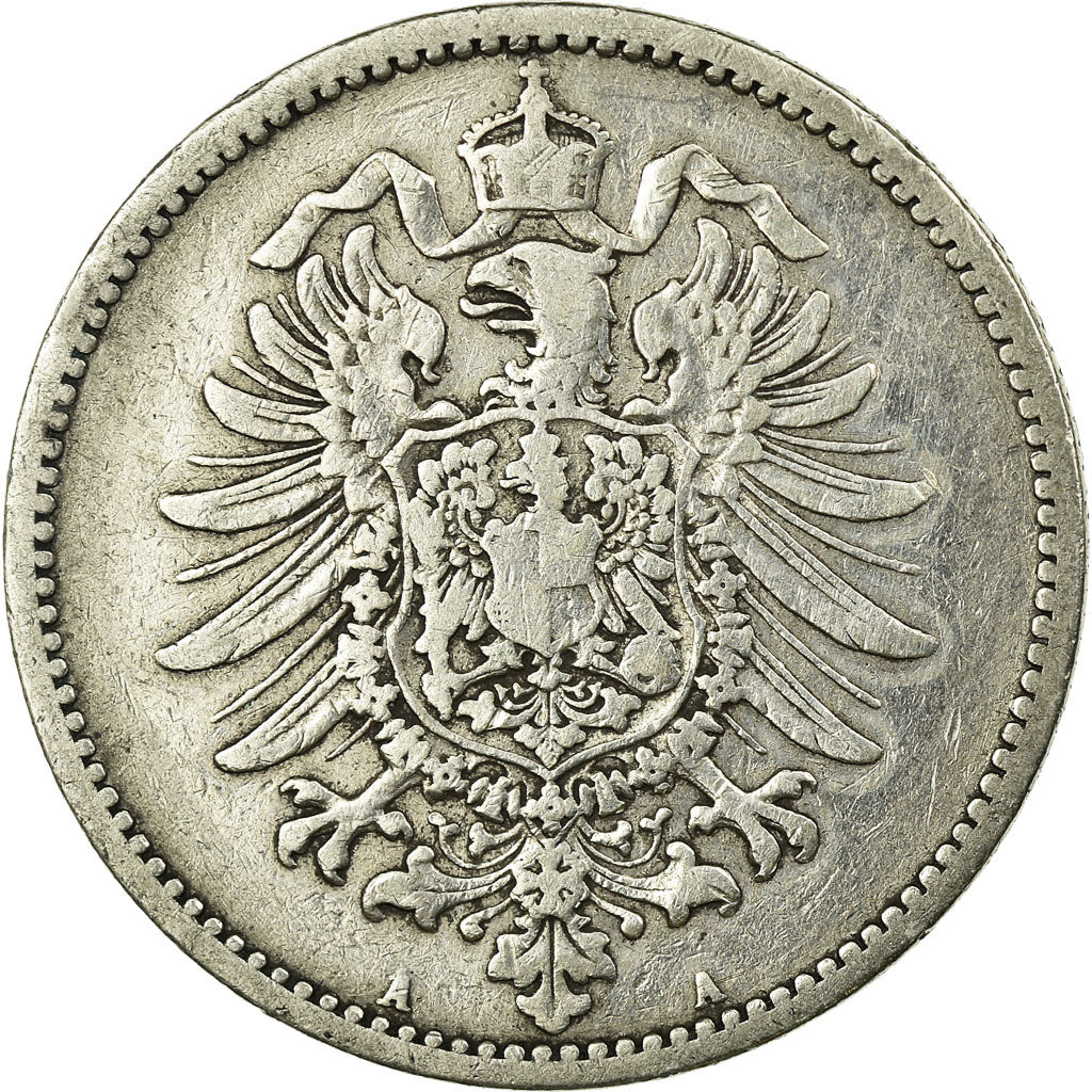 Coin, GERMANY - EMPIRE, Wilhelm I, Mark, 1885, Berlin, VF(20-25), Silver, KM:7