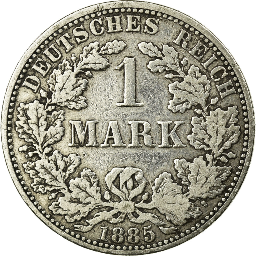 Coin, GERMANY - EMPIRE, Wilhelm I, Mark, 1885, Berlin, VF(20-25), Silver, KM:7