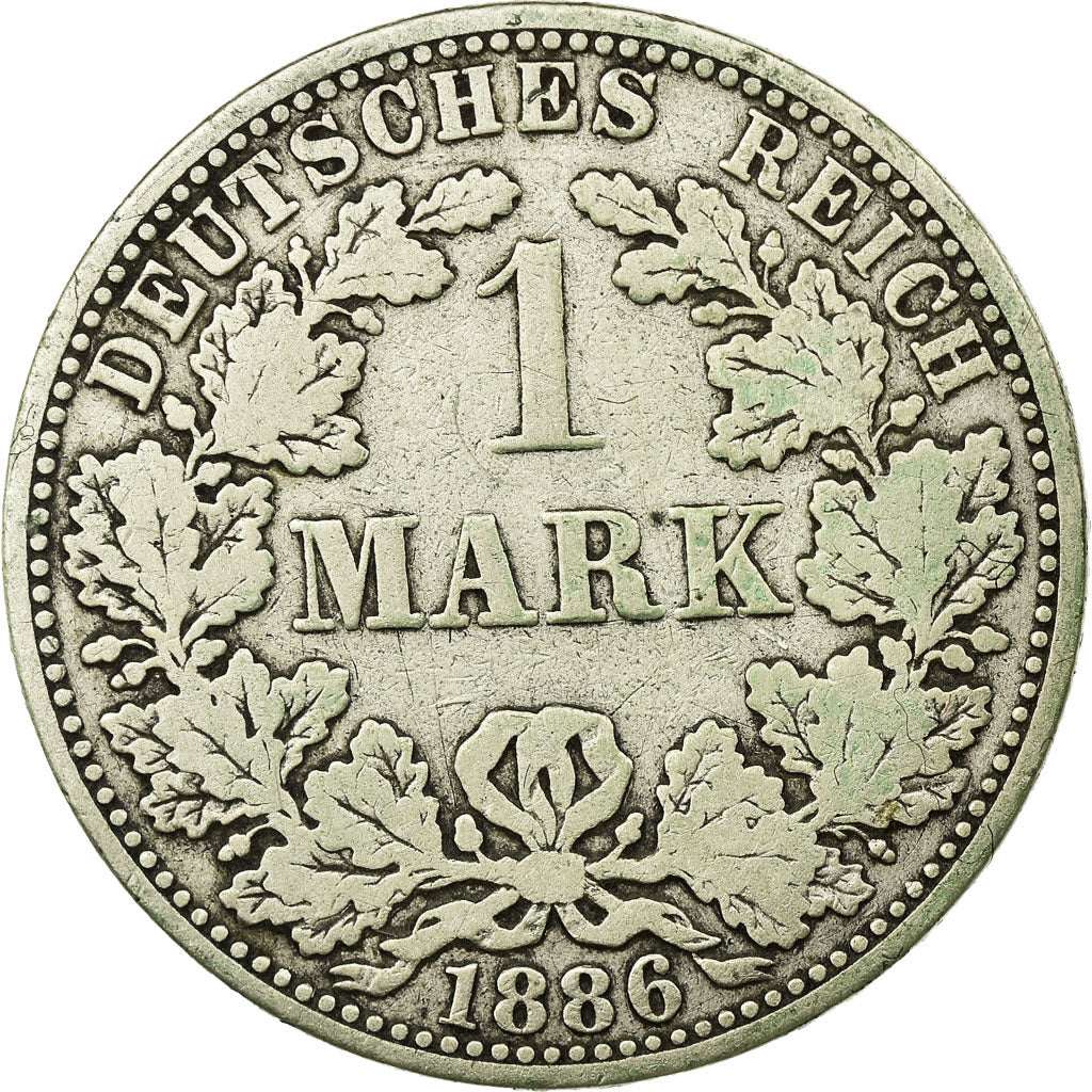 Coin, GERMANY - EMPIRE, Wilhelm I, Mark, 1886, Berlin, VF(20-25), Silver, KM:7