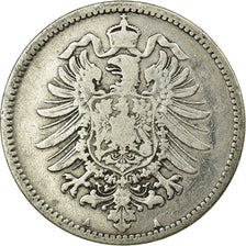 Coin, GERMANY - EMPIRE, Wilhelm I, Mark, 1880, Berlin, VF(20-25), Silver, KM:7