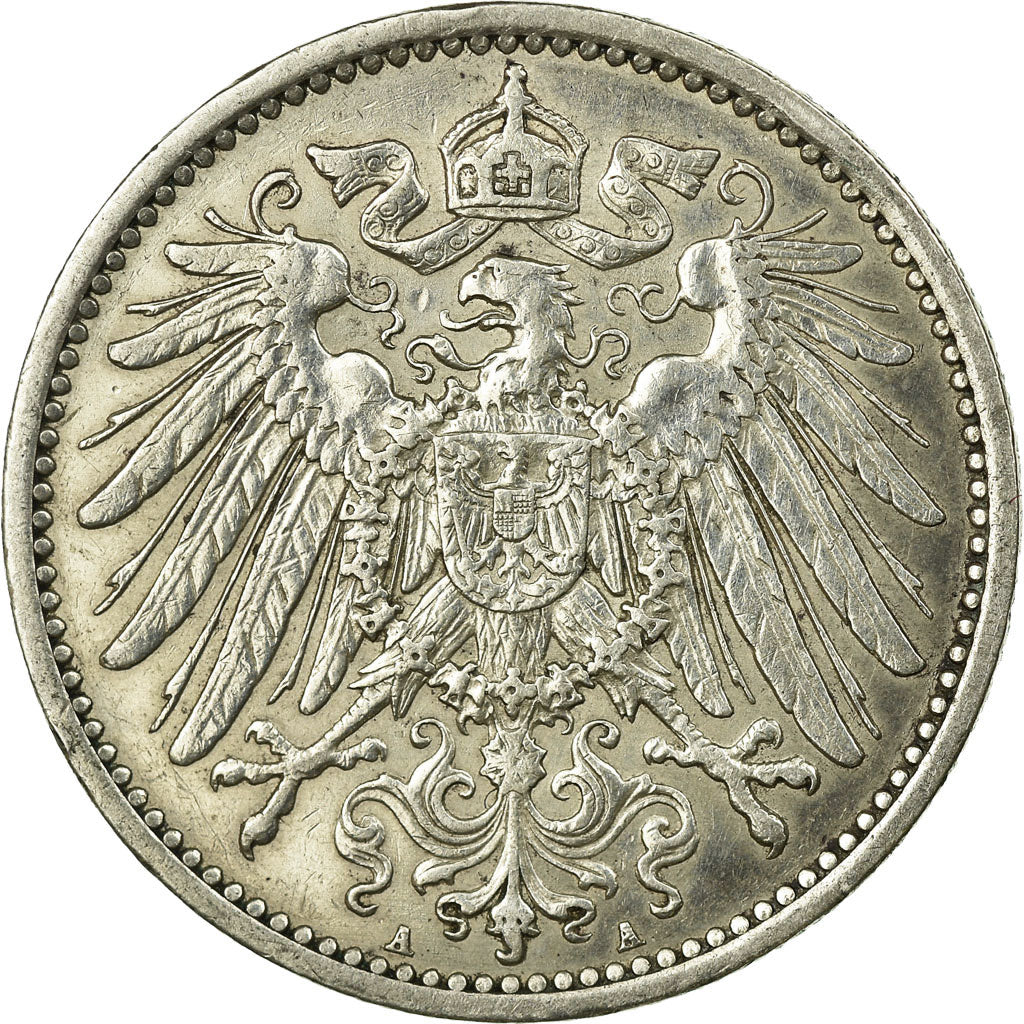 Coin, GERMANY - EMPIRE, Wilhelm II, Mark, 1907, Berlin, EF(40-45), Silver, KM:14