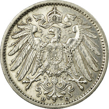 Coin, GERMANY - EMPIRE, Wilhelm II, Mark, 1908, Munich, EF(40-45), Silver, KM:14