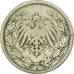 Moneta, GERMANIA - IMPERO, 1/2 Mark, 1905, Berlin, B+, Argento, KM:17