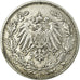 Coin, GERMANY - EMPIRE, 1/2 Mark, 1905, Munich, VF(20-25), Silver, KM:17