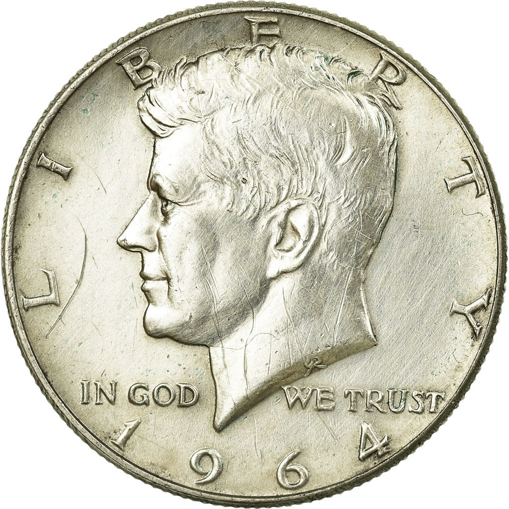 Coin, United States, Kennedy Half Dollar, Half Dollar, 1964, U.S. Mint